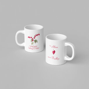 Niedliche Herzblutungen am Valentinstag Kaffeetasse