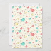 Niedliche Herzdusche Einladung (Rückseite)