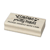 Niedliche Herzen enthalten Hübsche Dinge fragil Gummistempel (Stempel)