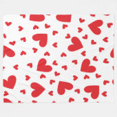 Niedliche Herzen Fleecedecke (Vorderseite (Horizontal))