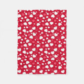 Niedliche Herzen Fleecedecke (Vorderseite)