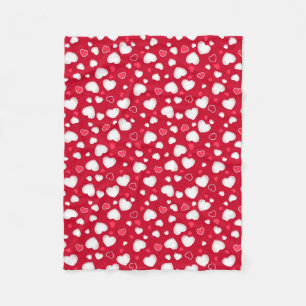 Niedliche Herzen Fleecedecke