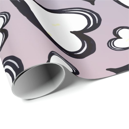 Niedliche Herzen Geschenkpapier (Rolleneckpunkt)