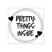 Niedliche Herzen Hübsche Dinge im Inneren Gummistempel (Prägung)