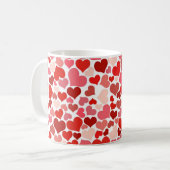 Niedliche Herzen Kaffeetasse (Vorderseite Links)
