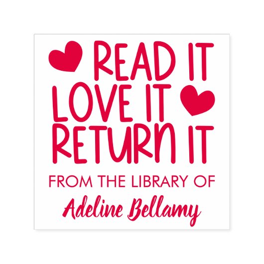 Niedliche Herzen Lesen Sie es Liebe Es gibt sein B Permastempel (Design)