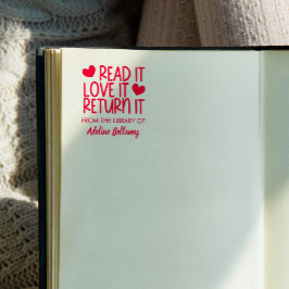 Niedliche Herzen Lesen Sie es Liebe Es gibt sein B Permastempel