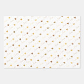 Niedliche Herzen & Liebe Script Valentinstag Gold Geschenkpapier Set (Vorderseite 3)