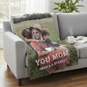 Niedliche HERZEN LIEBE SIE MAMA Muttertagsjubiläum Fleecedecke