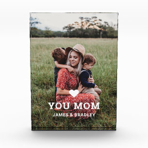 Niedliche HERZEN LIEBE SIE MAMA Muttertagsjubiläum Fotoblock