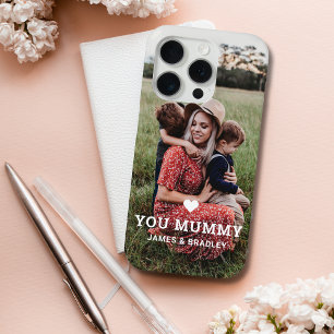 Niedliche HERZEN LIEBE SIE MUMMY Mother Day Foto Case-Mate iPhone Hülle