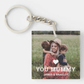 Niedliche HERZEN LIEBE SIE MUMMY Mother Day Foto Schlüsselanhänger (Vorderseite)