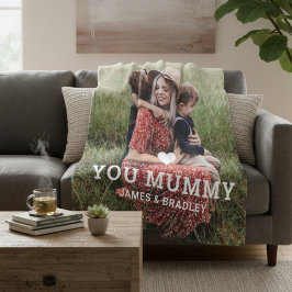 Niedliche HERZEN LIEBE SIE MUMMY Mother Day Foto Sherpadecke