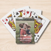 Niedliche HERZEN LIEBE SIE MUMMY Mother Day Foto Spielkarten