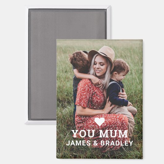 Niedliche HERZEN LIEBE SIE Muttertag Magnet (Vorderseite/Rückseite)