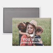 Niedliche HERZEN LIEBE SIE Muttertag Magnet (Vorderseite/Rückseite)