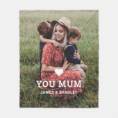 Niedliche HERZEN-LIEBE SIE MUTTERTAGLICHES Foto Fleecedecke (Vorderseite)