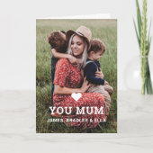 Niedliche HERZEN-LIEBE SIE MUTTERTAGLICHES Foto Karte (Vorderseite)