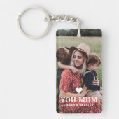 Niedliche HERZEN-LIEBE SIE MUTTERTAGLICHES Foto Schlüsselanhänger (Vorderseite)