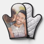 Niedliche HERZEN LIEBE SIE VATER Foto Vatertag Ofenhandschuh (Vorderseite/Rückseite)