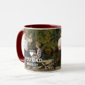 Niedliche HERZEN LIEBE SIE VATER Foto Vatertag Tasse (Vorderseite Links)