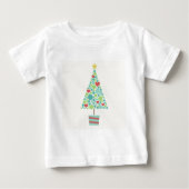 Niedliche Herzen pastellfarbene moderne Weihnachts Baby T-shirt (Vorderseite)