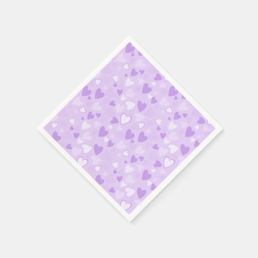 Niedliche Herzen rosa Serviette (Ecke)