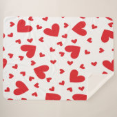 Niedliche Herzen Sherpadecke (Vorderseite (Horizontal))