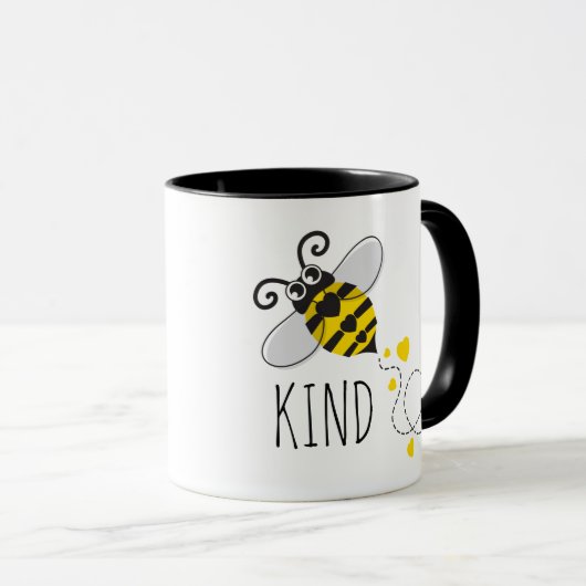 Niedliche Herzen sind freundlich, schwarz oder Son Tasse (VorderseiteRechts)