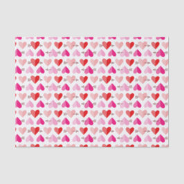 Niedliche Herzen u. Pfeile Rosa u. Rot des Seidenpapier