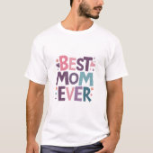 Niedliche Herzen und Blume Beste Mama je T-Shirt (Vorderseite)