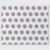 Niedliche Herzen und Waschen in Aquarellen Geschenkpapier (Flach)