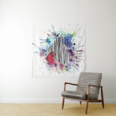 Niedliche Herzen und Waschen in Aquarellen Wandteppich (Beispiel (Horizontal))