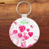 Niedliche Herzen und Wirbel Schlüsselvorlage für d Schlüsselanhänger (Vorderseite)