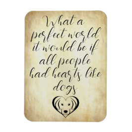 Niedliche Herzen wie Hunde perfekte Welt Magnet