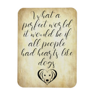 Niedliche Herzen wie Hunde perfekte Welt Magnet