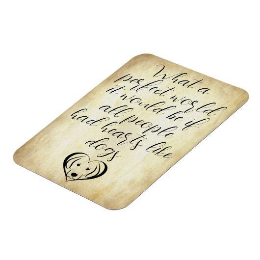 Niedliche Herzen wie Hunde perfekte Welt Magnet (Linke Seite)