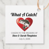 Niedliche Herzenfische Hochzeit Was für ein Haufen Geschenkanhänger (Rückseite)