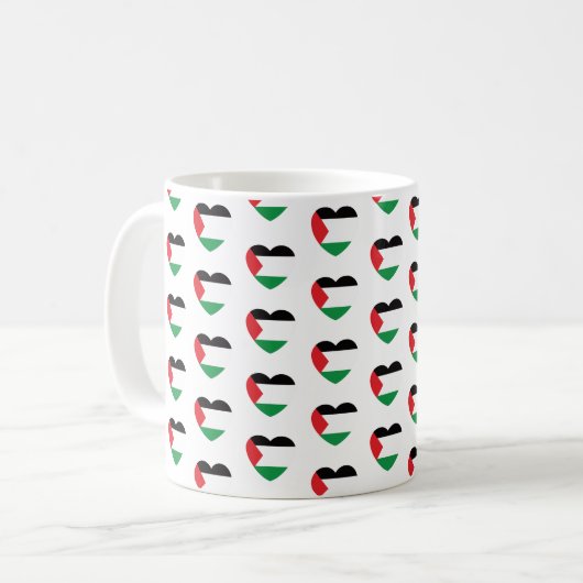 niedliche Herzgrafik der Paläste Kaffeetasse (Vorderseite Links)
