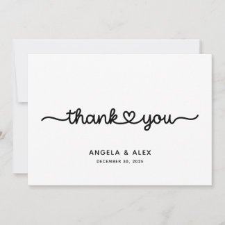 Niedliche Herzhochzeit Dankeskarte