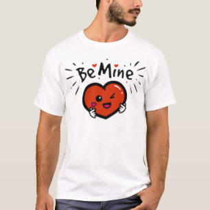 Niedliche Herzkarikatur mit Liebe T-Shirt
