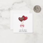 Niedliche Herzkarte Mitteilungskarte (Vorderseite/Rückseite Beispiel)