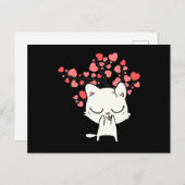 Niedliche Herzkatze Postkarte (Vorne/Hinten)