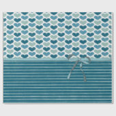 Niedliche Herzklappen und Bow Geschenkpapier (Flach)