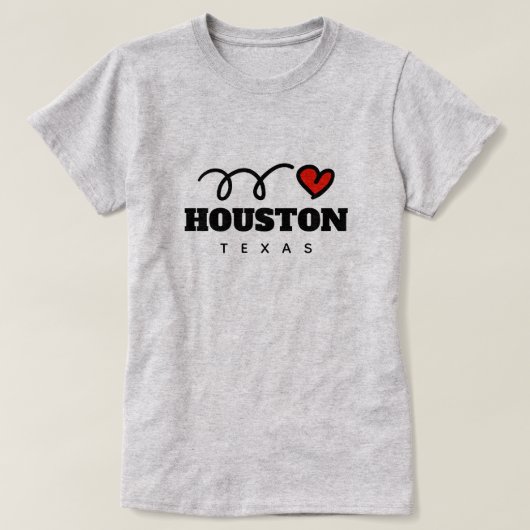 Niedliche Herzlichkeit von Houston Texas im Shirt  (Design vorne)
