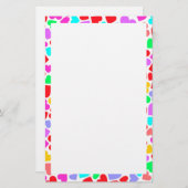 Niedliche Herzmuster Briefpapier (Vorne/Hinten)