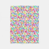 Niedliche Herzmuster Fleecedecke (Vorderseite)