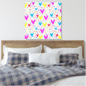 Niedliche Herzmuster Leinwanddruck (Insitu (Schlafzimmer))