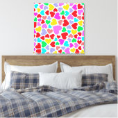 Niedliche Herzmuster Leinwanddruck (Insitu (Schlafzimmer))