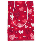 Niedliche Herzmuster Mittlere Geschenktüte (Vorderseite)